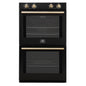 Forno Vomero 30-Inch Double Wall Oven, Black, 10 cu.ft Total Capacity, 7100W Convection, Mechanical Controls, Manuel Steam Clean