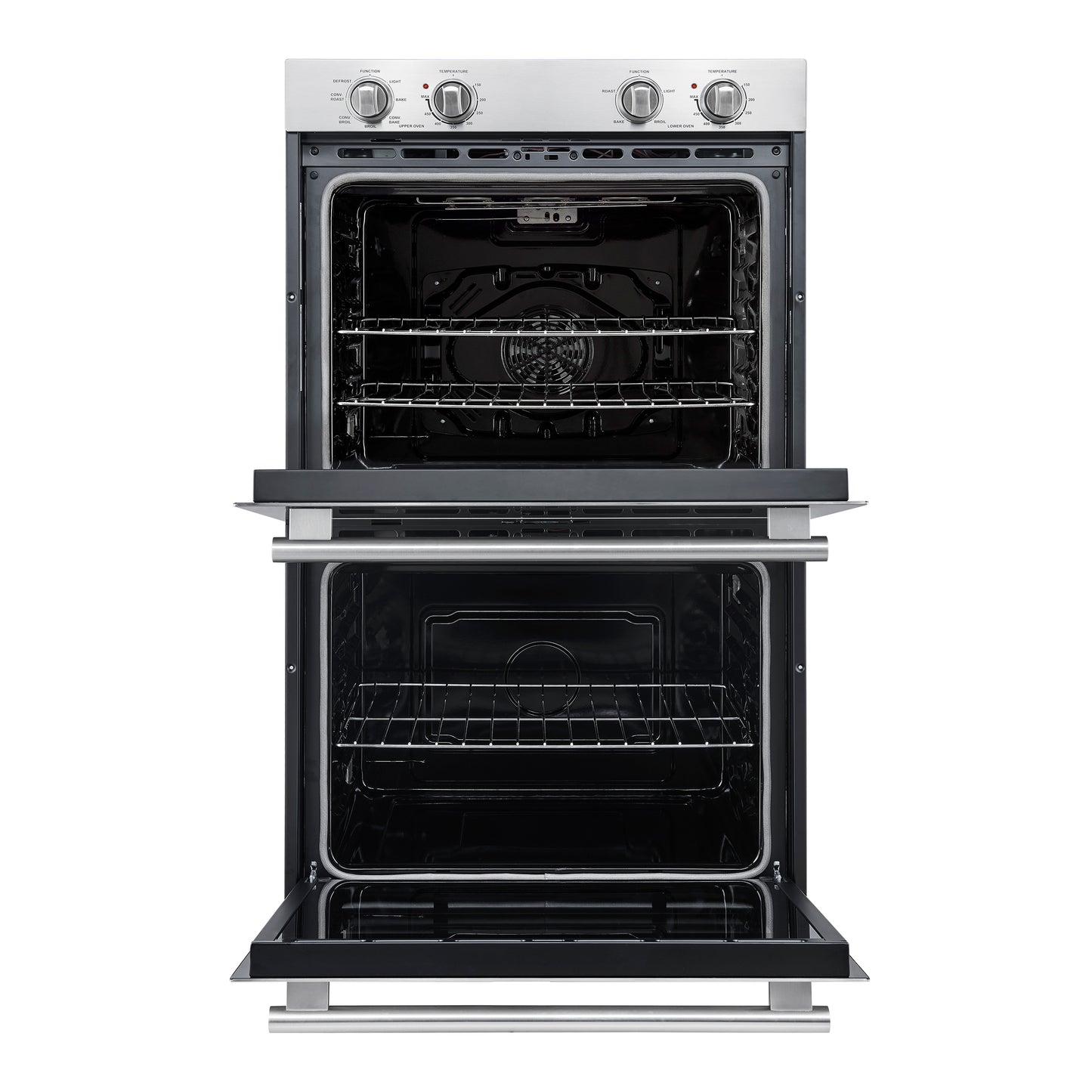 Forno Vomero 30-Inch Double Wall Oven, Stainless Steel, 10 cu.ft Total Capacity, 7100W Convection, Mechanical Controls, Self-Cleaning Function