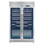 FORNO Abruzzo 48-Inch Dual Zones Wine Cellar, 102 Bottles, 24 cu. ft., Green Acrylic Holders & Black Shelves