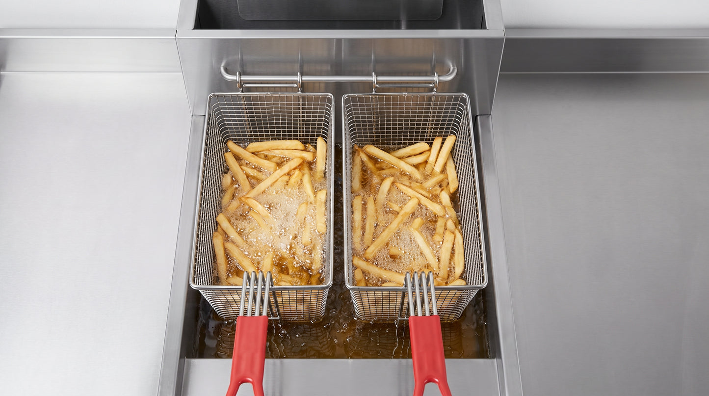 Forno Commerciale Natural Gas Deep Fryer, 4 Burners 120,000 BTU, 50 lbs Oil Capacity